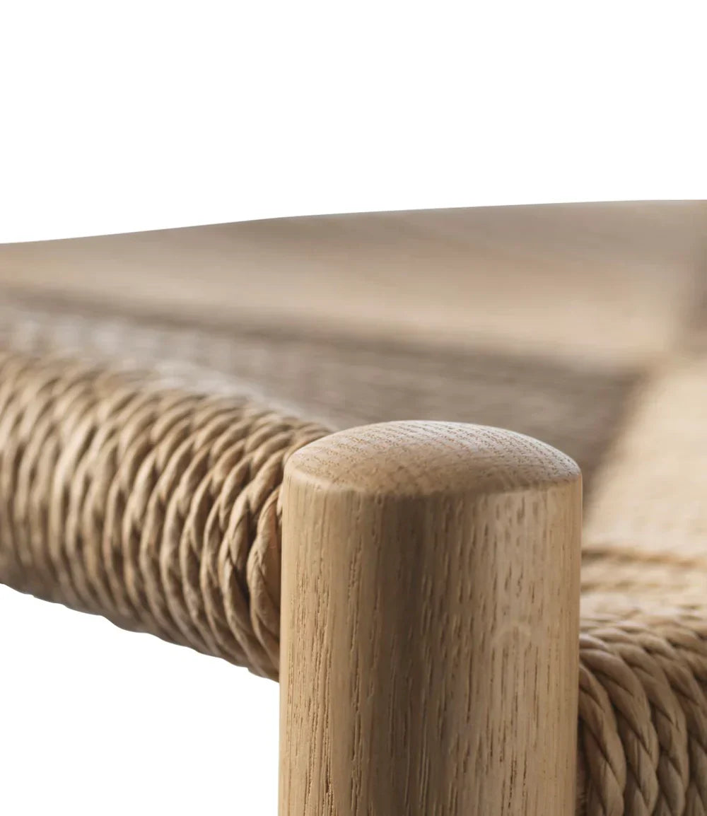 FDB Møbler J164B Bar Stool, Nature Lacquered Oak, Squared