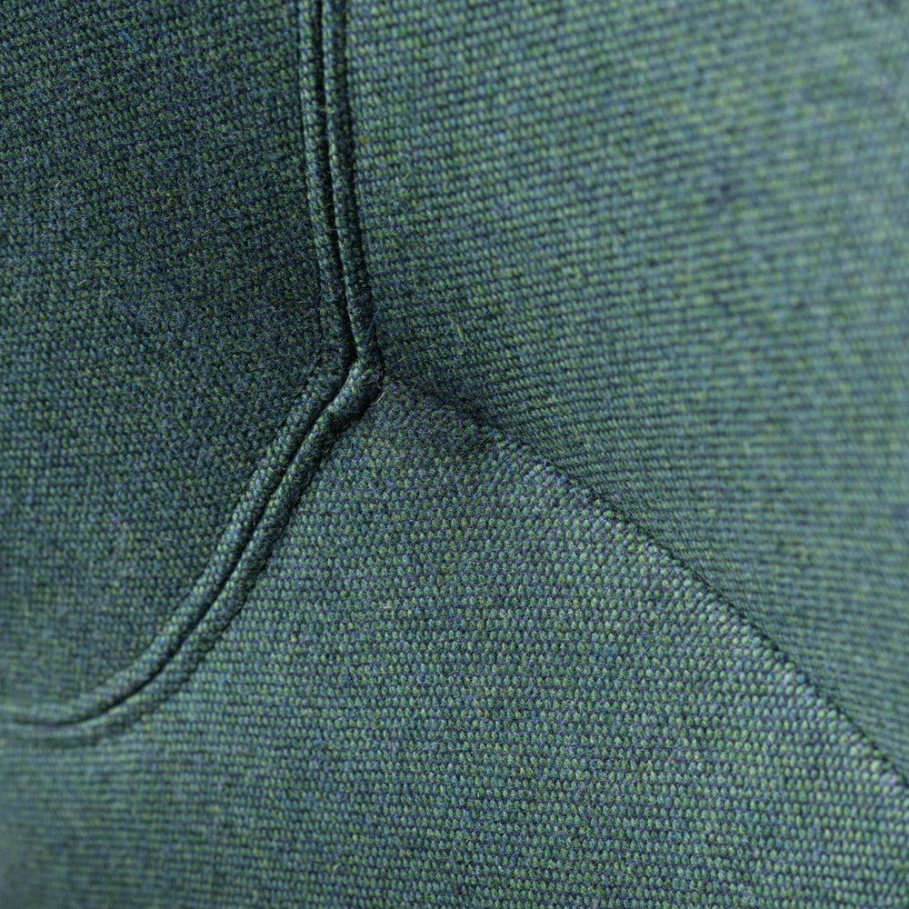 FDB Møbler L35 Gesja Wing Chair, Solid Nature Lacquered Oak/Green