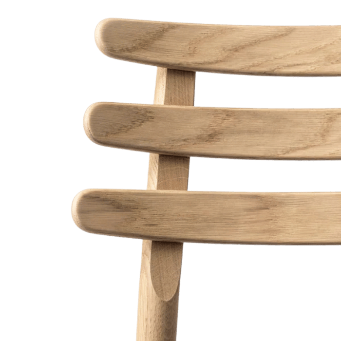 FDB Møbler J48 Chair, Nature Lacquered Oak/Cognac Leather