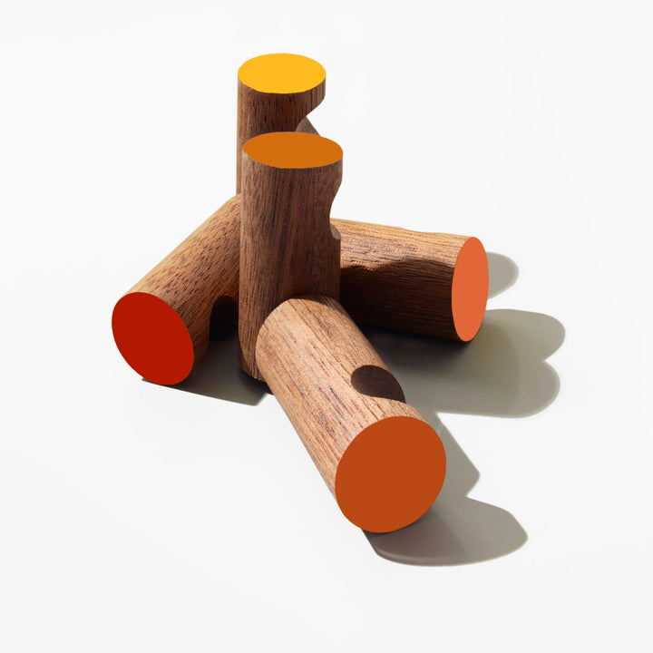 Set of 5 Magnetic Hooks - Oranges