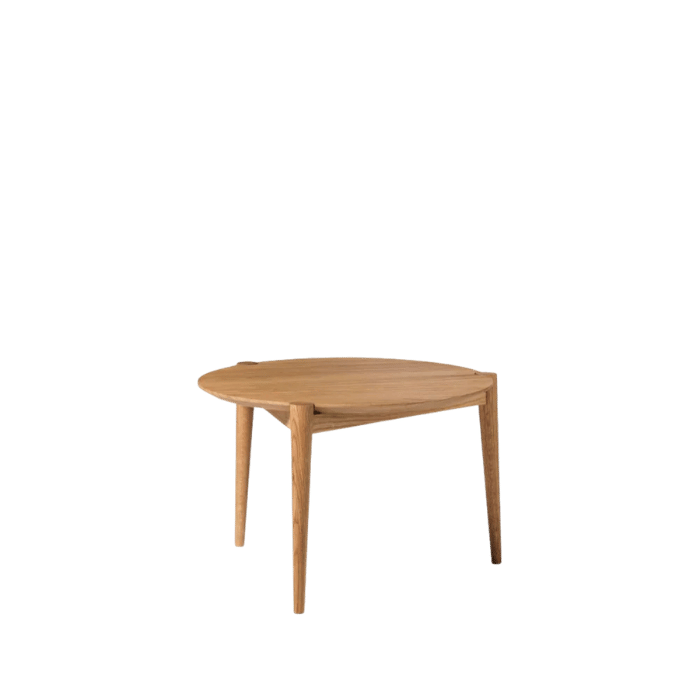 FDB Møbler D102 Søs Coffee Table, Solid Nature Oiled Oak  55 Ø