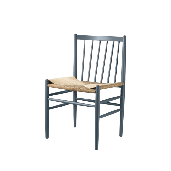 FDB Møbler J80 Chair, Blue Grey Painted Beech