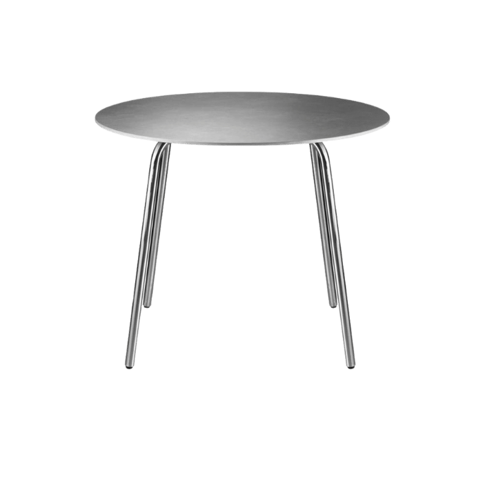 FDB Møbler M21 Teglgaard Garden Table Stainless Steel/Untreated Stone
