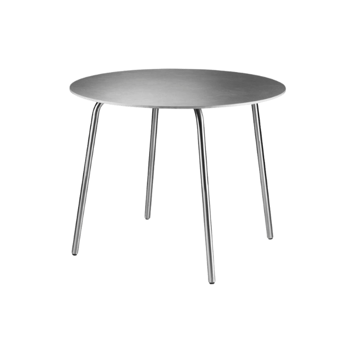 FDB Møbler M21 Teglgaard Garden Table Stainless Steel/Untreated Stone