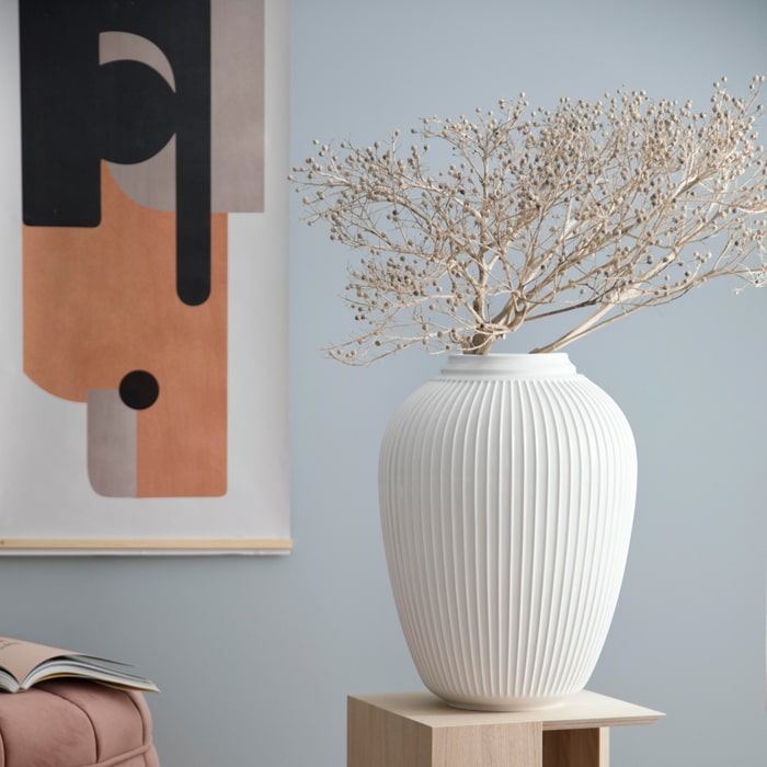 Kähler Hammershøi Floor Vase, White, H: 19.7"