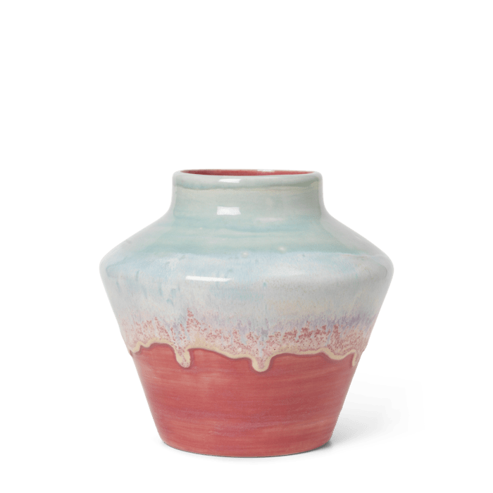Kähler Poppery Vase, Mint/Pink, H: 8.1&