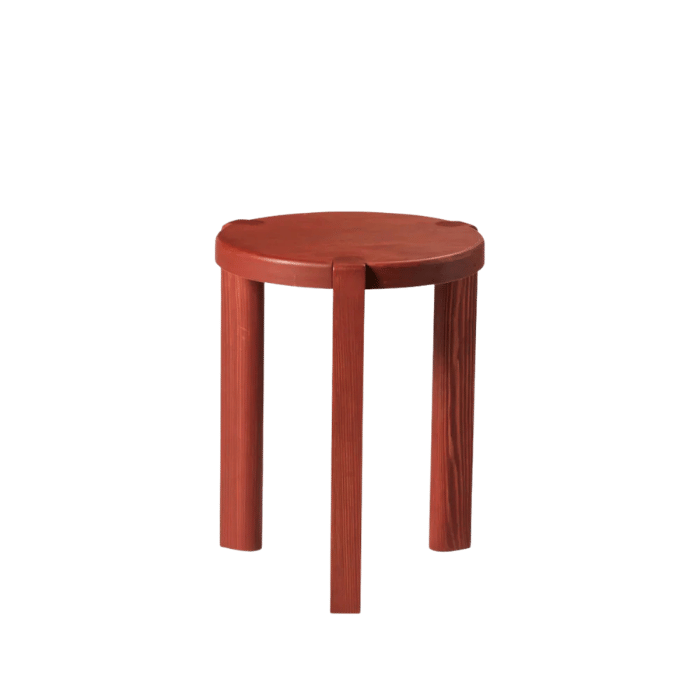 FDB Møbler D108 Ragnesminde Side Table, Solid Carmine Red Oiled Pine