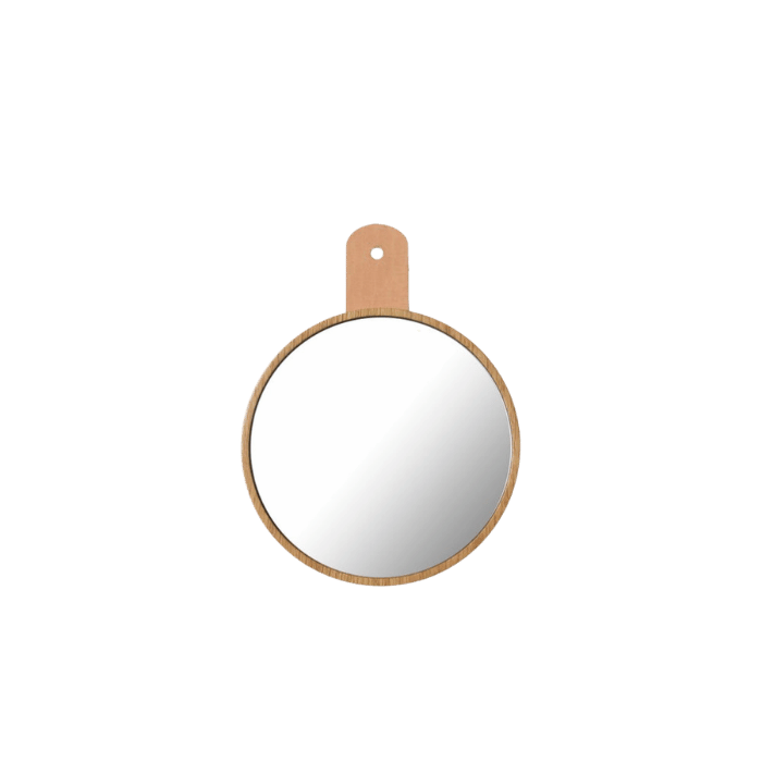 FDB Møbler Q5 Allé Mirror for Coat Hook, Nature Lacquered Oak