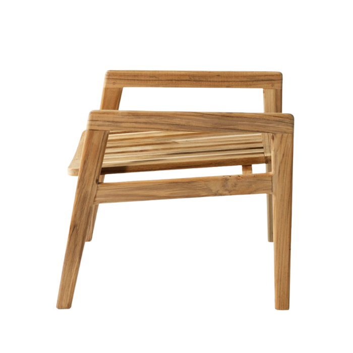 FDB Møbler M7 Sammen Foot Stool, Solid Nature Oiled Teak