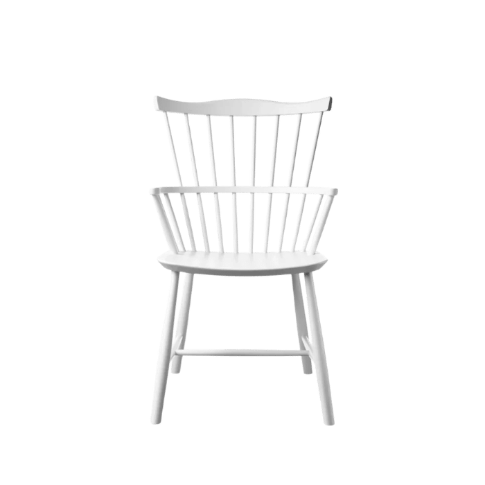 FDB Møbler J52B Chair, Pure White Painted Beech