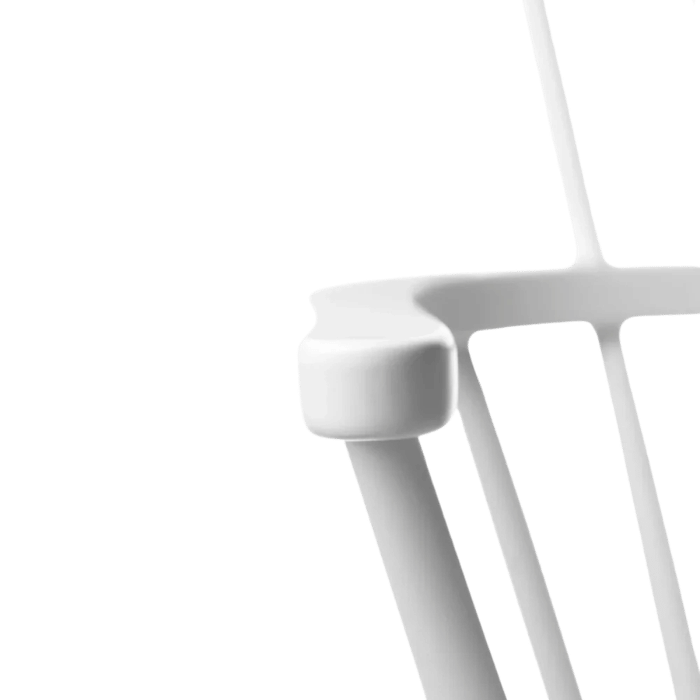 FDB Møbler J52B Chair, Pure White Painted Beech