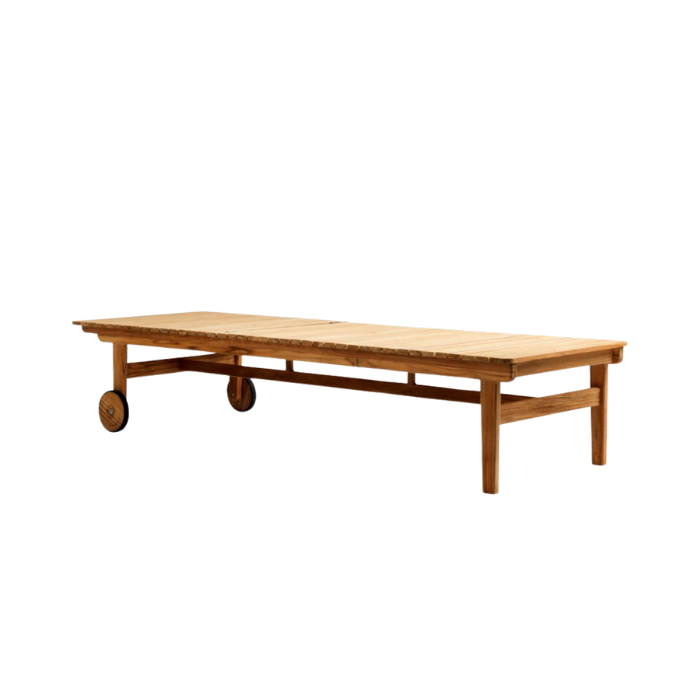 FDB Møbler M8 Sammen Sun Lounger, Solid Nature Oiled Teak