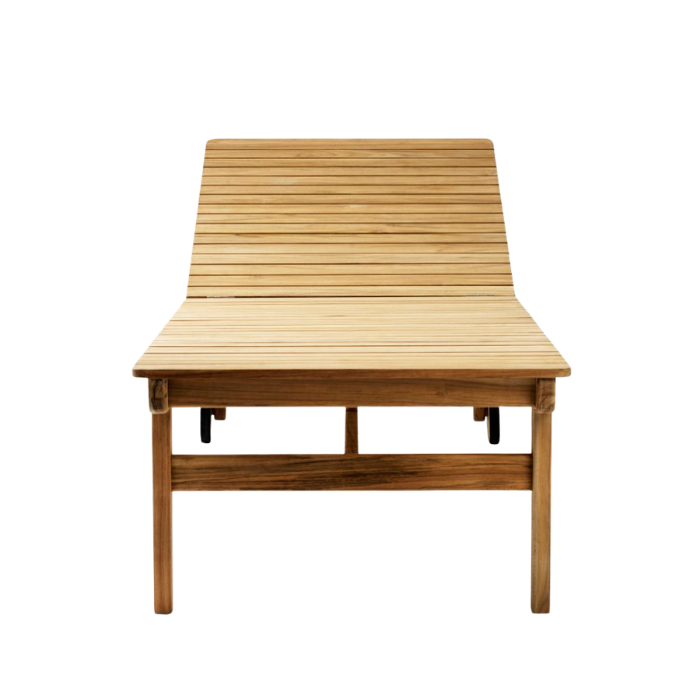 FDB Møbler M8 Sammen Sun Lounger, Solid Nature Oiled Teak