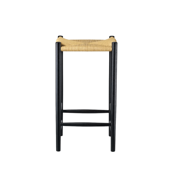 FDB Møbler J164C Counter Stool, Jet Black Oak, Squared