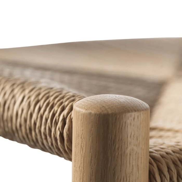 FDB Møbler J164C Counter Stool, Nature Lacquered Oak, Squared