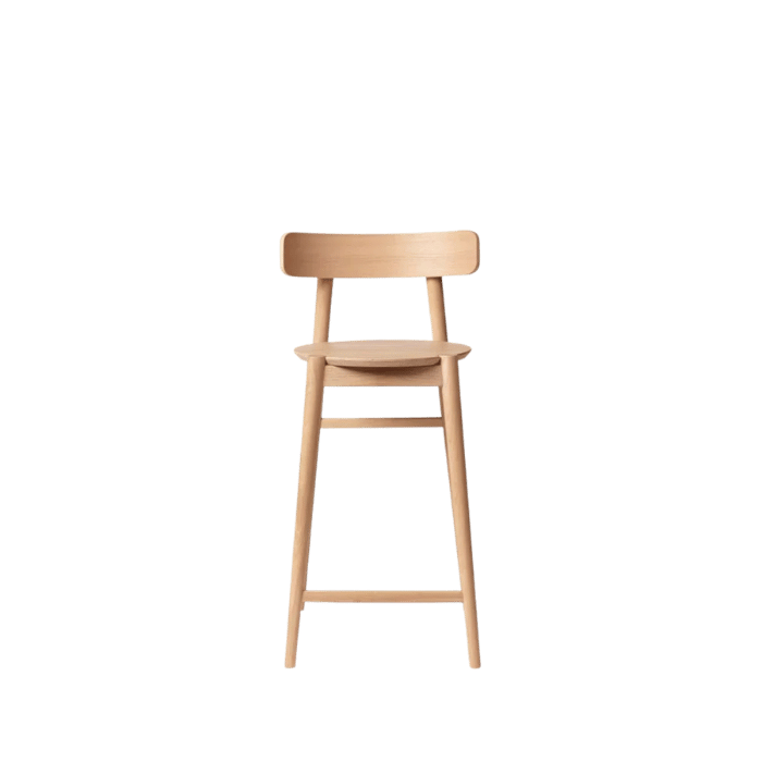 FDB Møbler J185 Øst Counter Chair, Nature Lacquered Oak/Nature Veneer