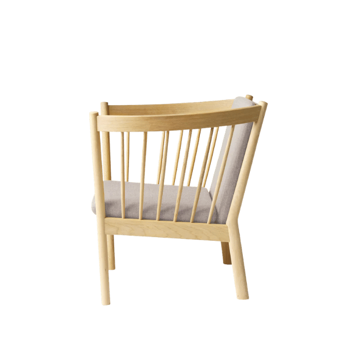 FDB Møbler J146 Armchair, Nature Lacquered Oak/Light Grey