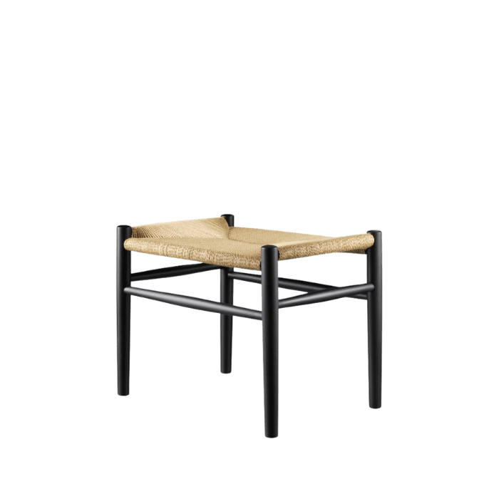 FDB Møbler J83 Stool, Jet Black Painted Beech