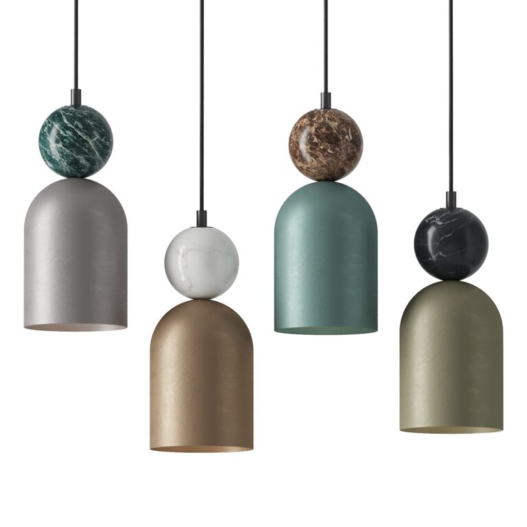 Bell Pendant Lamp – Brown Marble