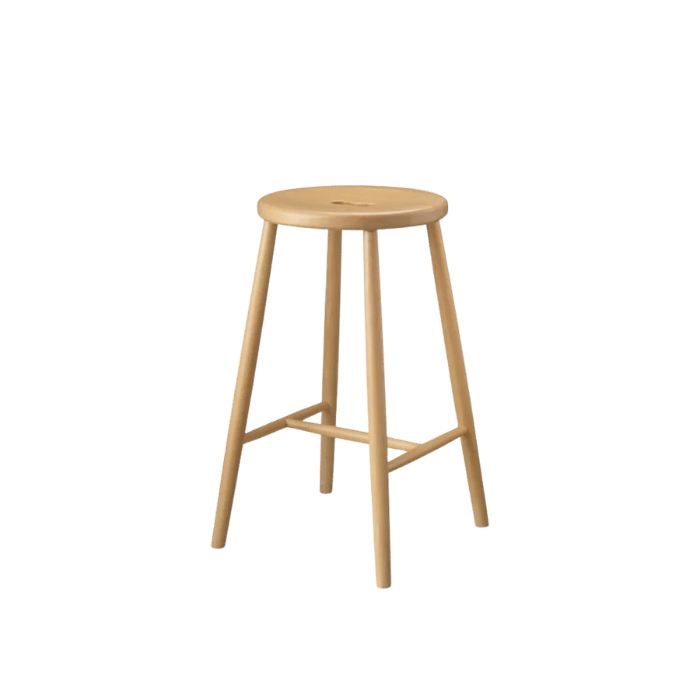 FDB Møbler J27C Counter Stool, Nature Lacquered Beech