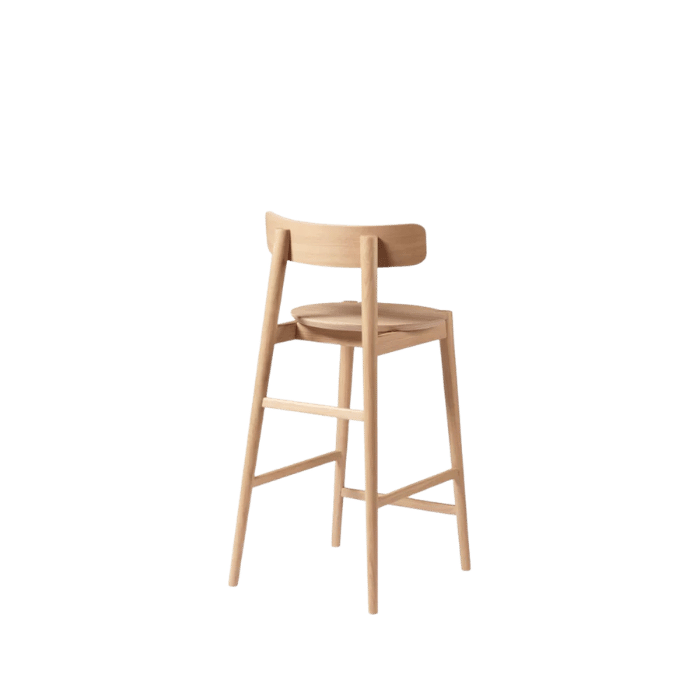 FDB Møbler J185 Øst Counter Chair, Nature Lacquered Oak/Nature Veneer