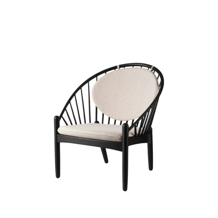 FDB Møbler J166 Jørna Chair, Jet Black Oak/Beige