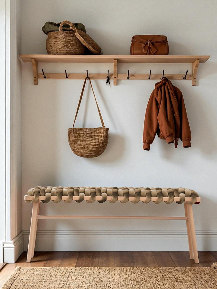 Velvet Woven Bench Truffle