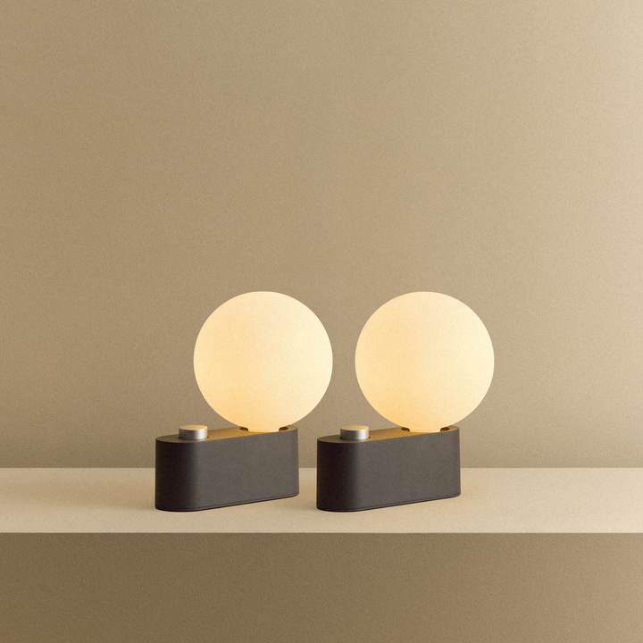 Alumina Multi-Use Lamp in Charcoal - Set of 2