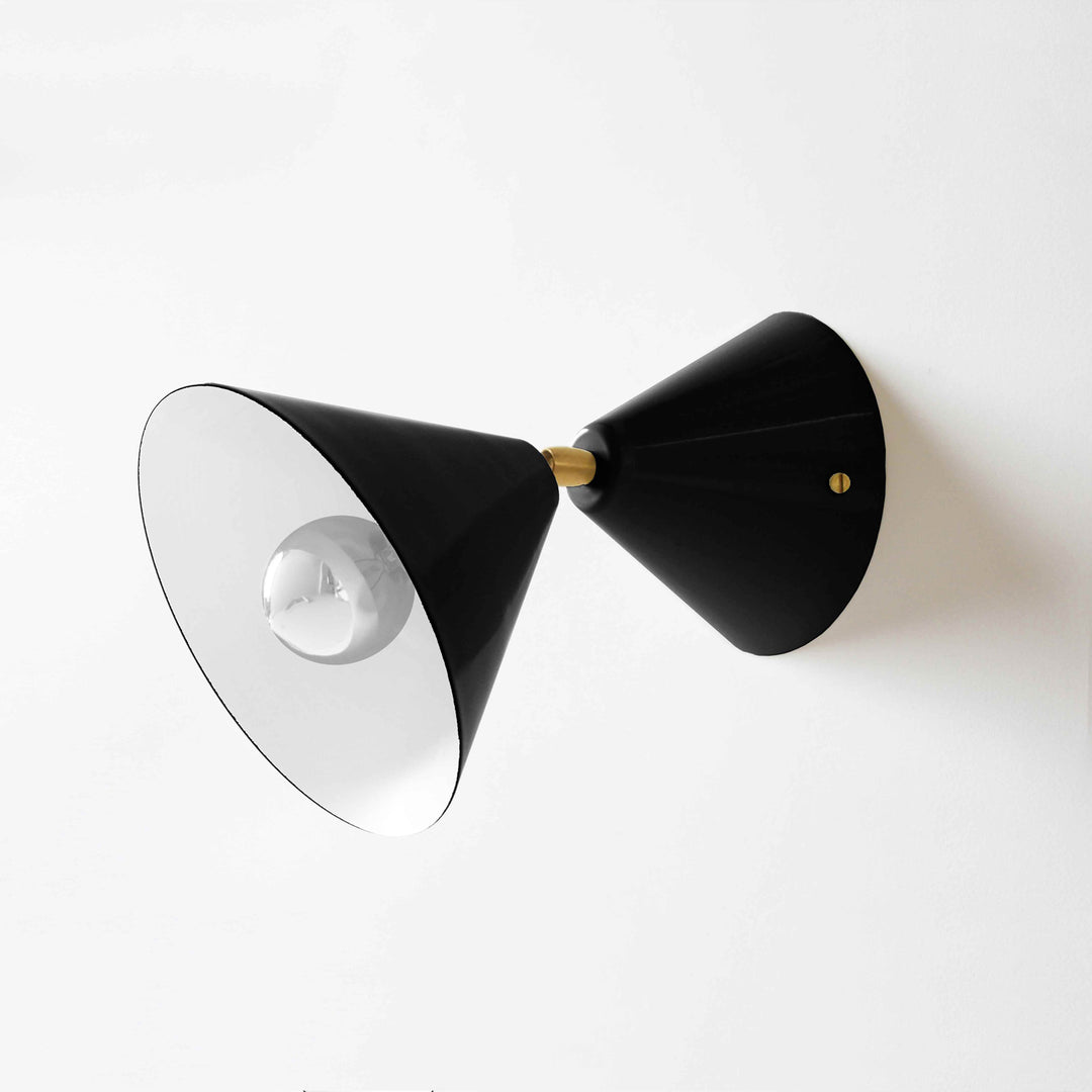 Black Cone Wall Lamp