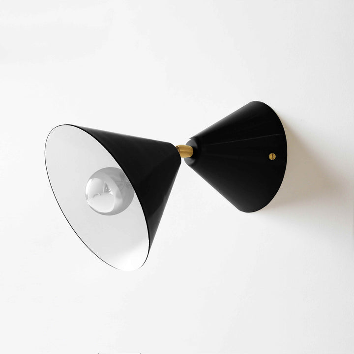 Black Cone Wall Lamp