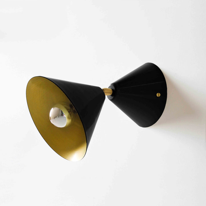 Black Cone Wall Lamp