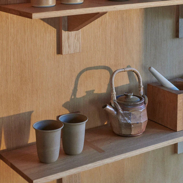 FDB Møbler B100 Shelves, Solid Nature Oiled Oak, Wide