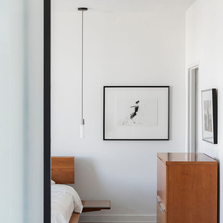 Basalt Single Pendant in Stainless Steel