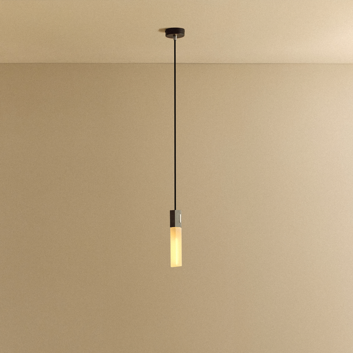 Basalt Single Pendant in Stainless Steel