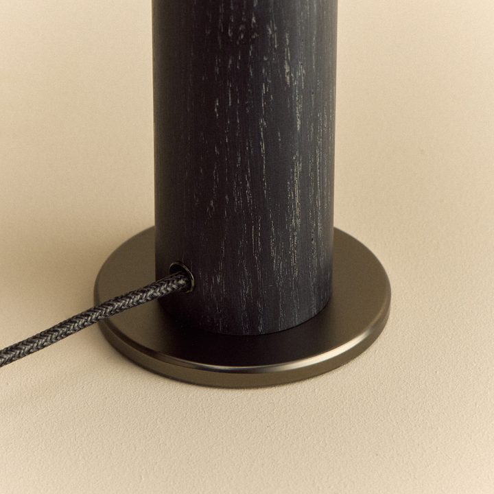 Knuckle Table Lamp in Blackened Oak + Sphere IV - Set of 2
