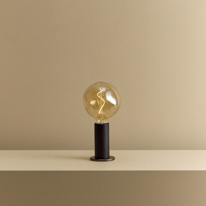 Knuckle Table Lamp in Blackened Oak + Voronoi I - Set of 2