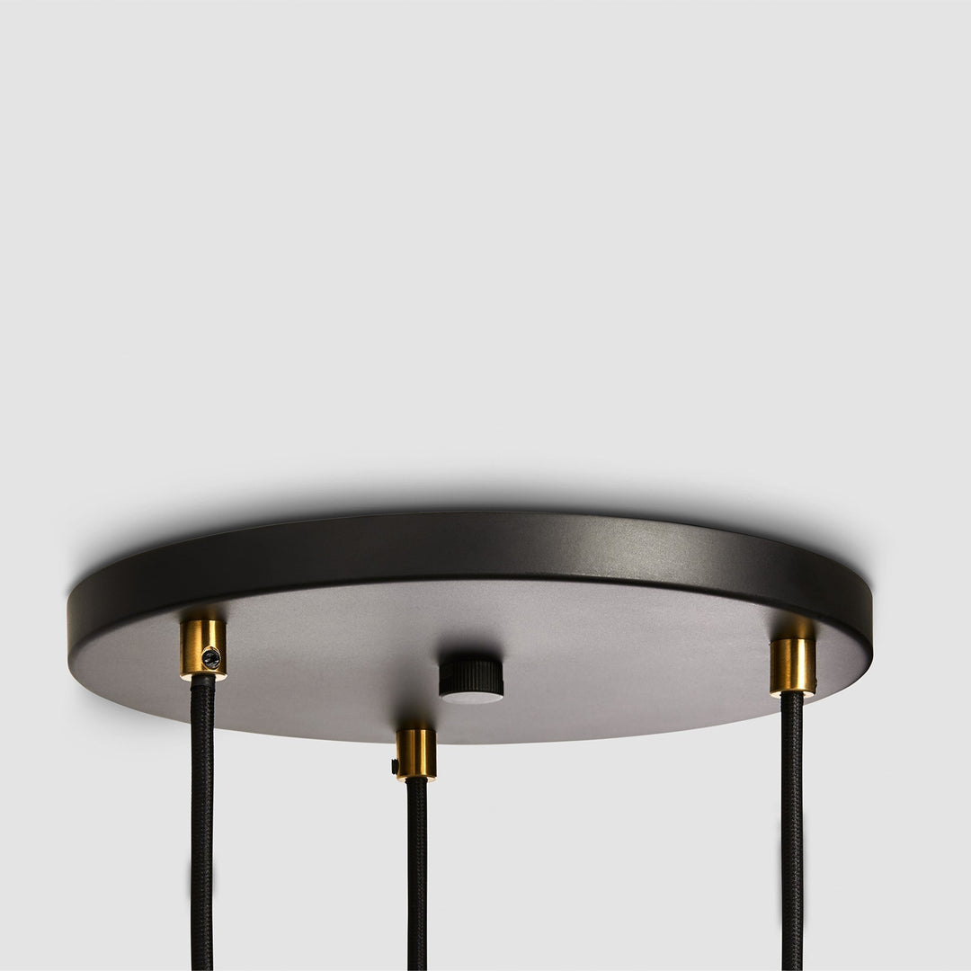 Triple Pendant in Walnut + Sphere IV - Black Canopy
