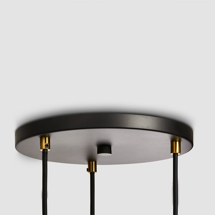 Triple Pendant in Walnut + Sphere IV - Black Canopy