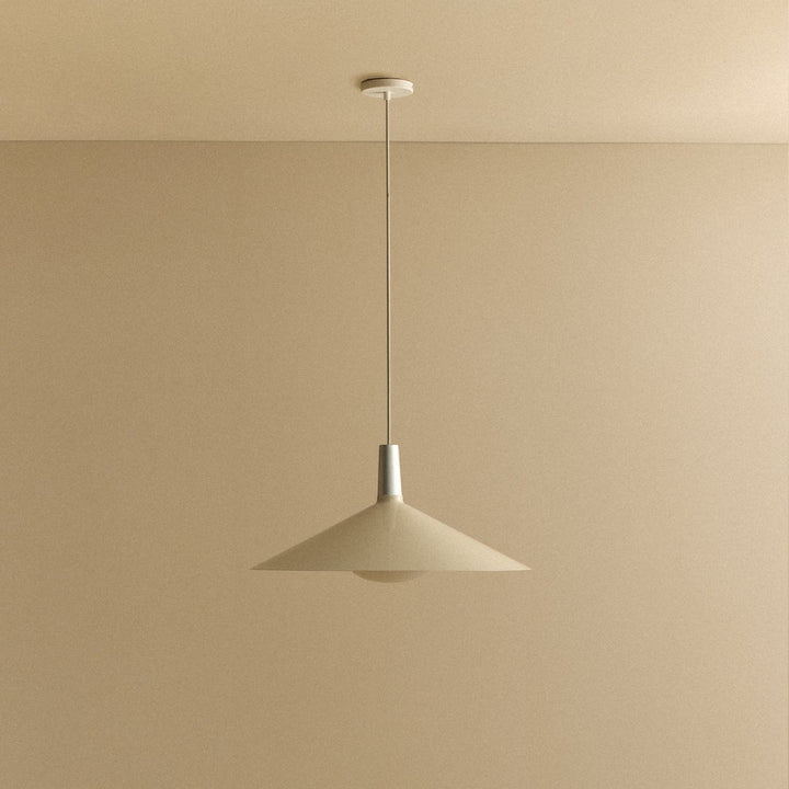 Bower Pendant Light Large in Oyster White + Oval II