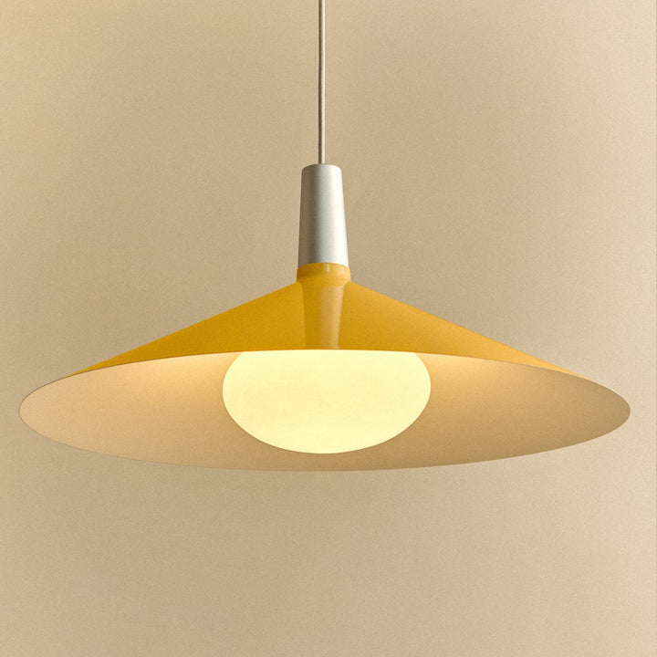 Bower Pendant Light Large in Yellow + Oval II