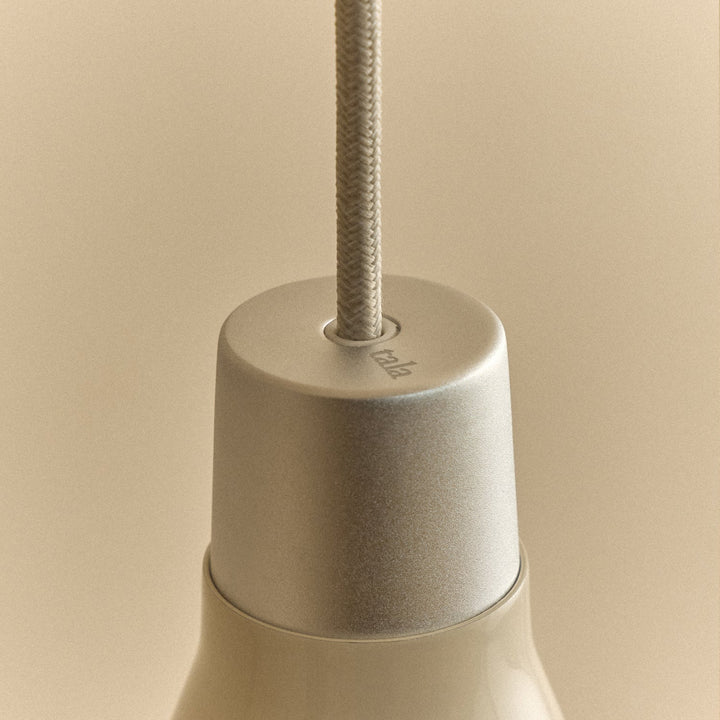 Bower Pendant Light Medium in Oyster White + Sphere IV