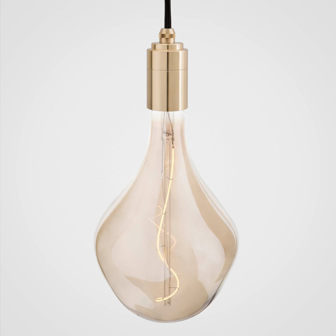 Linear Triple Pendant in Brass + Voronoi II
