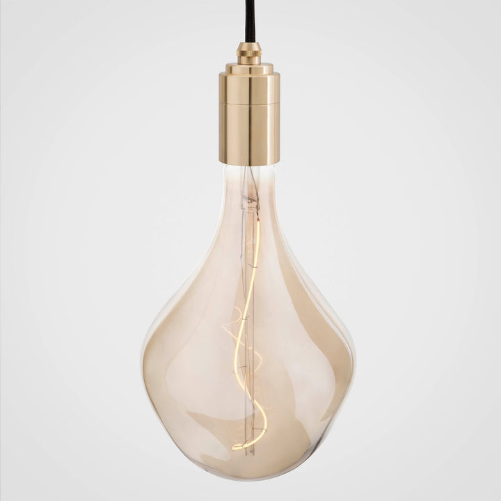 Linear Triple Pendant in Brass + Voronoi II
