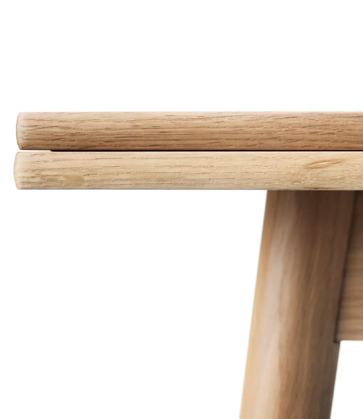FDB Møbler C35AH Dining Table With Dutch Extension, Nature Lacquered Oak