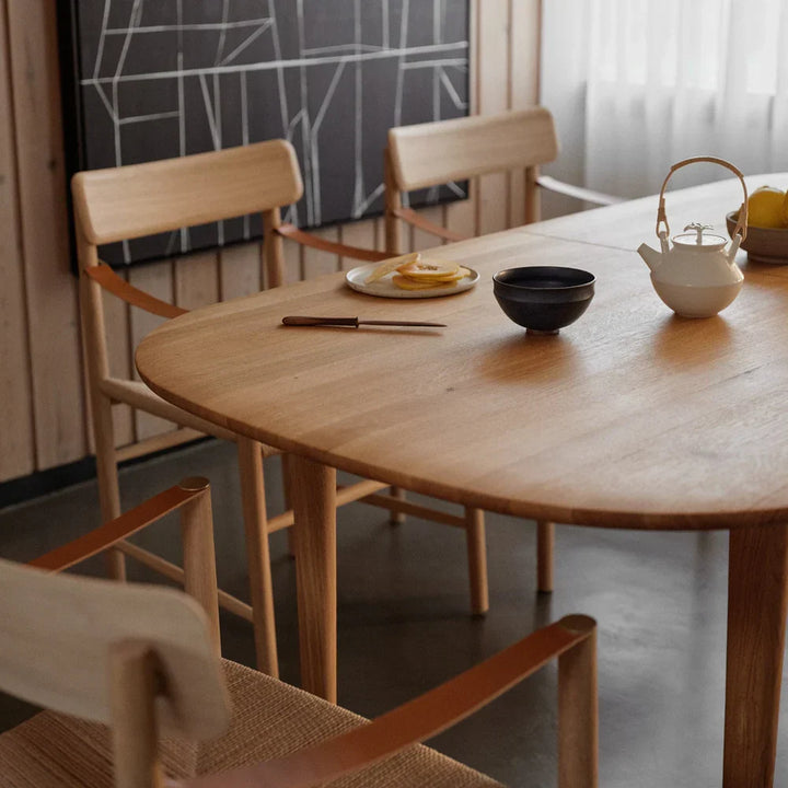 FDB Møbler C63E Bjørk Dining Table, Solid Nature Oiled Oak