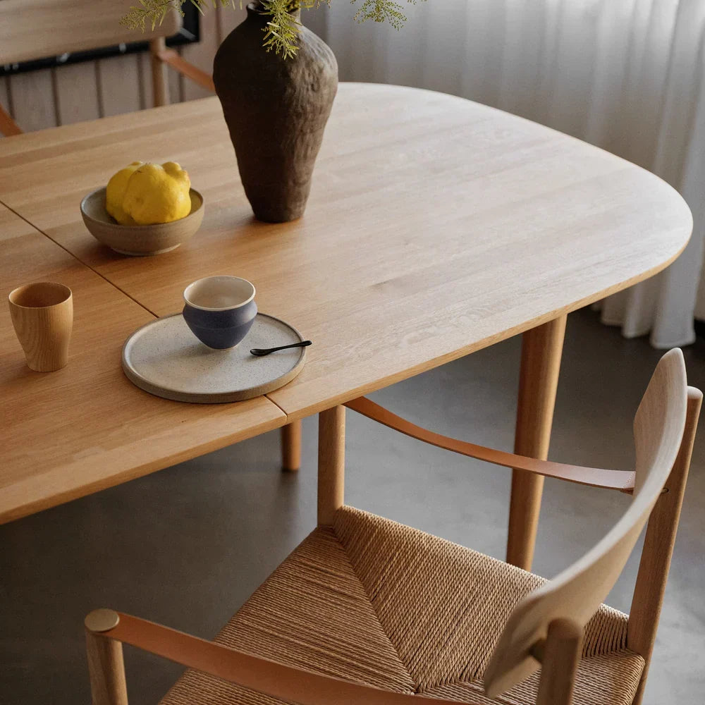 FDB Møbler C63E Bjørk Dining Table, Solid Nature Oiled Oak