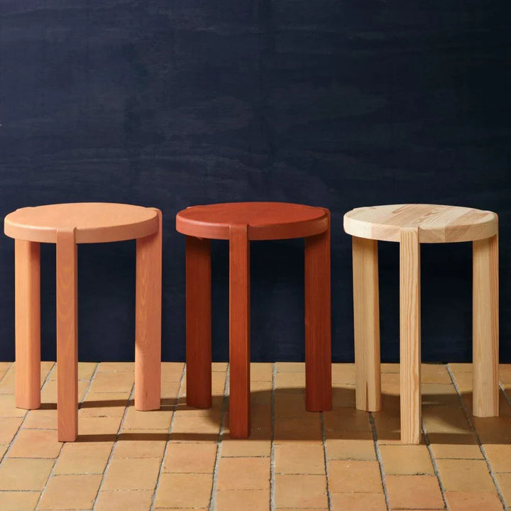 FDB Møbler D108 Ragnesminde Side Table, Solid Carmine Red Oiled Pine