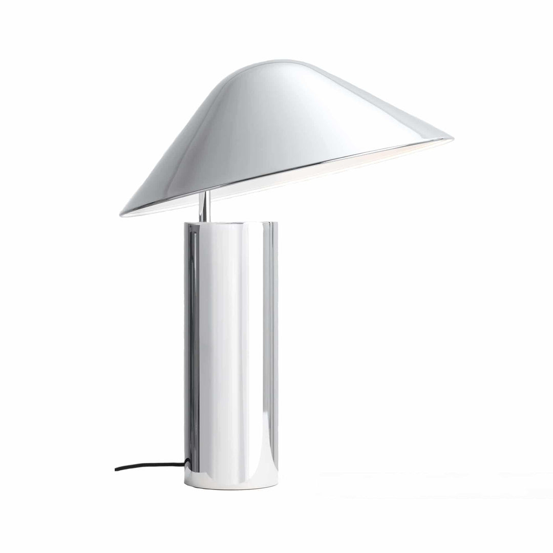 Damo Simple Table Lamp by Seed Design in Chrome, studio shot
