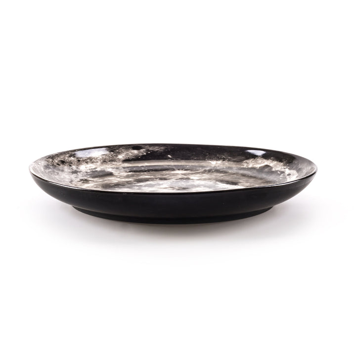 Seletti Cosmic Diner Moon Tray, low side view of the shallow tray