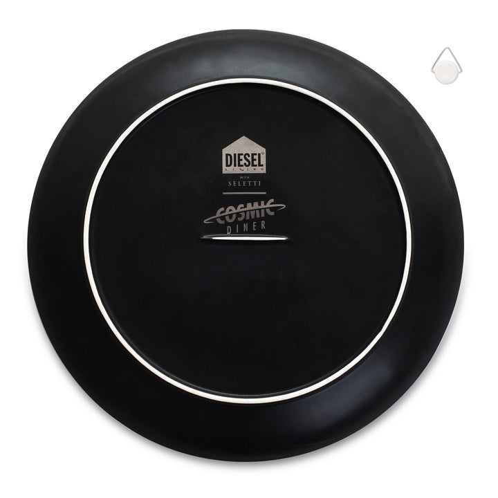 Seletti Cosmic Diner Sun Tray, black underside with the Diesel Cosmic Diner backstamp